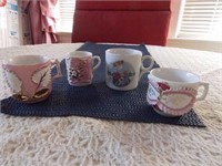 4 pc Tea Cups