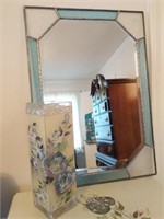 Stained Glass Mirror & Vase