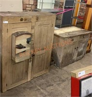 Vintage two piece hutch from workshop