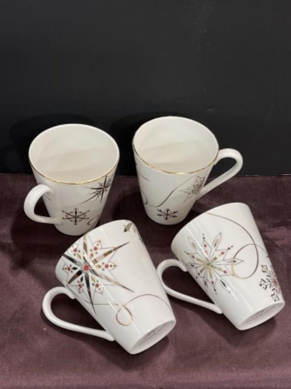 (4) Lenox mugs Merry and Bright