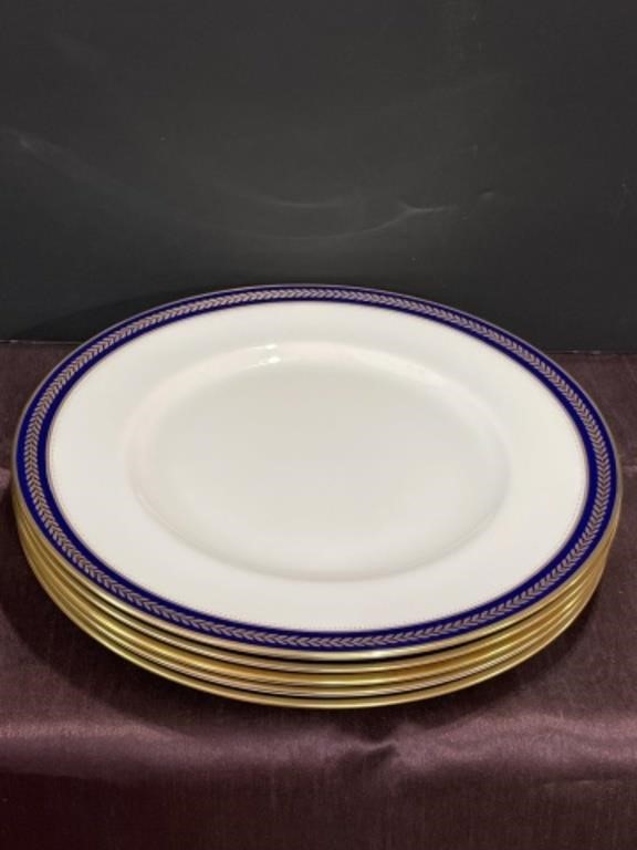 (5) Blue Wheat England Coalport Dinner plates