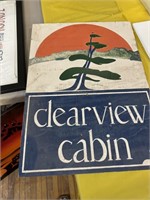 WOODEN CABIN SIGN