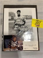 LOU DIALS SIGNED NEGRO LEAGUE PHOTO W/ SIGNING