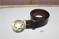 Deputy Sherrif Buckle and Leather Belt