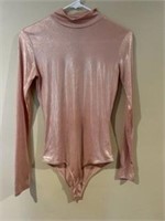 Zara Metallic pink body suit 13