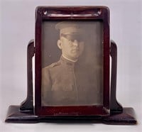 WWI soldier in 1920's frame, 10.5"w x 9.5" tall