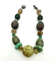 VINTAGE STEPHEN DWECK TURQUOISE NECKLACE JADE