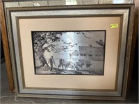 FRANKLIN MINT STERLING SILVER JAMIE WYETH ETCHING