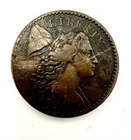 1794 Head of 94 Flowing Hair Cent