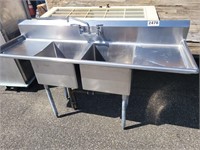 Stainless 2 Compartment Sink,