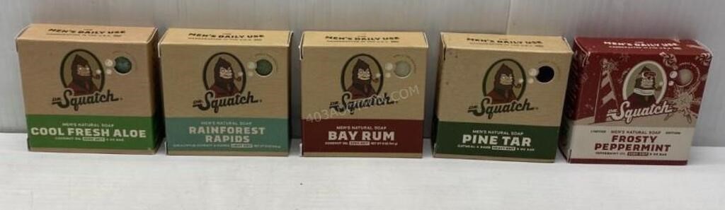 Lot of 5 Dr. Squatch Soap Bars - NEW