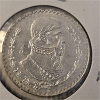 1967 Silver Mexican Peso