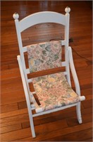 Wood & Fabric Folding Chair