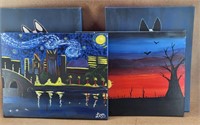 4pc Canvas Art  Pieces by Local Artist