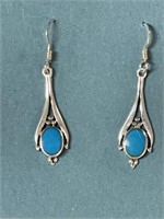 STERLING TURQUOISE EARRINGS