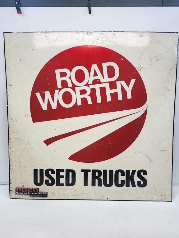 Large Road Worthy Used Trucks Sign