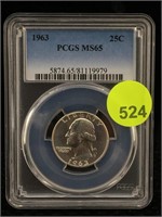 1963 PCGS MS-65 Silver Washington Quarter