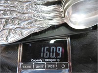160.9 grams 8 Sterling Silver Spoons 5&7/8"