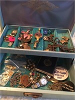 Jewelry Box, Jewelry & Asst Trinkets