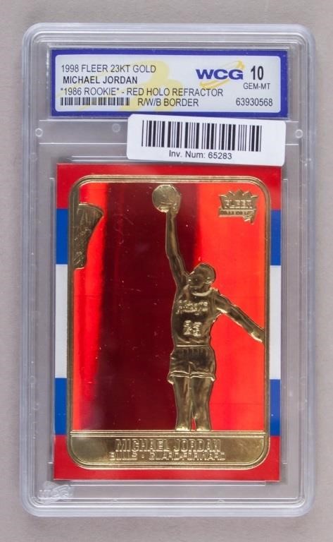 1998 Fleer 23K Gold Michael Jordan Card WCG 10