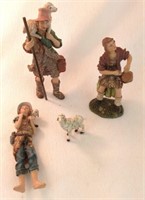 Nativity Scene Figurines - Shepherd with Sheep &