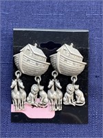 Religious Noah’s Ark earrings