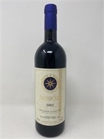 2002 Bolgheri Sassicaia Red Wine.