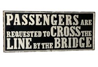 Vintage GWR British Railroad Bridge Crossing Sign