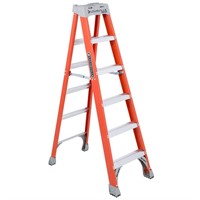 6ft Fiberglass Ladder  300 lbs. Load Capacity
