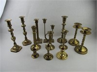 Assorted Brass Candlesticks