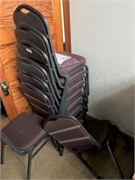 7 stacking padded chairs
