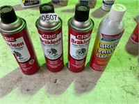 4 full cans brake cleaner