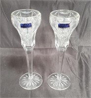 Pair of Marquis Waterford crystal candlesticks