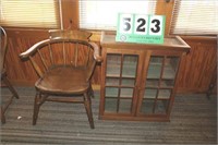 Early Arm Chair & Glass Front Display