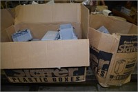 2 Large Boxes of Legrand Plastic Elec Gang Boxes