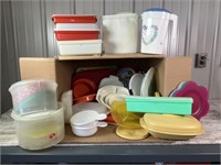 Box Tupperware and Various Plastic Containers