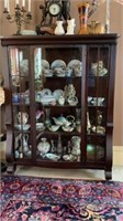 Antique Mahogany China Display Cabinet