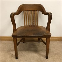 SOLID OAK ARM CHAIR