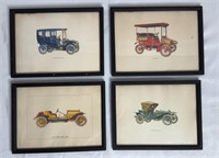 4 Framed Antique Automobile Prints 

Approx.