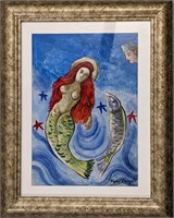 Original in the Manner of Marc Chagall "Mermaid"