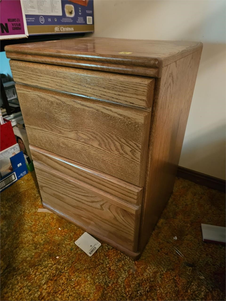 Wooden file cabinet