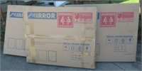 (3) 30" x 36" x 1.8" Metal framed mirrors model #