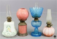 Glass Oil Lamps / 4 pc