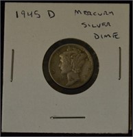 1945 D Mercury Silver Dime