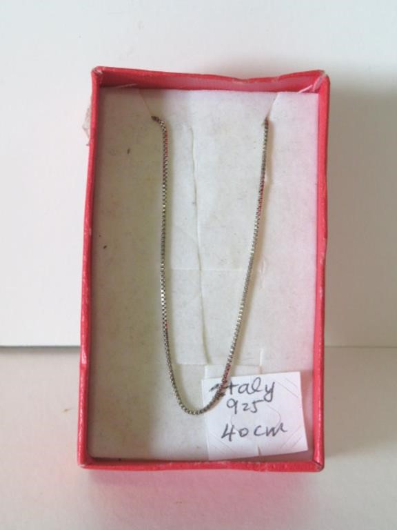 VINTAGE ITALY 925 40CM STERLING SILVER NECKLACE