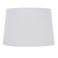 10-in x15-in White Linen Fabric Drum Lamp Shade$25
