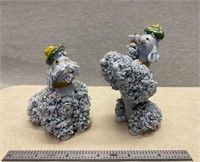 Mid Century Spaghetti Ceramic Poodle Figurines