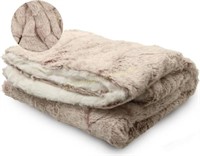 peluche Lux Faux Fur Baby Blanket  29 x 36