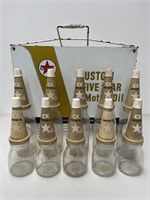 CALTEX 10 Bottle Oil Rack With Bottles, Tops &