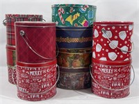 13 Metal Christmas Themed Storage Boxes (Largest